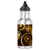 Naadloze Steampunk Brass Gears Waterfles (Rechts)