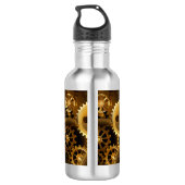 Naadloze Steampunk Brass Gears Waterfles (Achterkant)