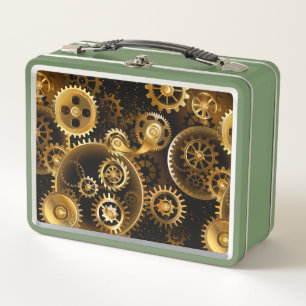 Naadloze Steampunk messing tandwielen