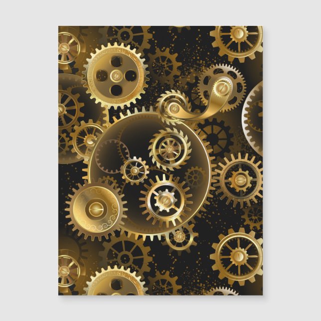 Naadloze Steampunk messing tandwielen (Voorkant)