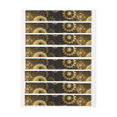 Naadloze Steampunk messing tandwielen Adreslabel Wikkel (Vel)