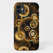 Naadloze Steampunk Messing Tandwielen Case-Mate iPhone Case (Achterkant)