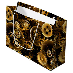 Naadloze Steampunk messing tandwielen Groot Cadeauzakje