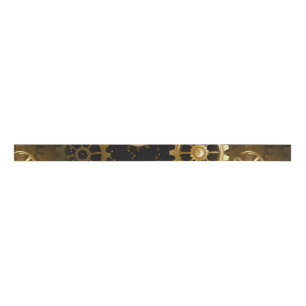 Naadloze Steampunk messing tandwielen Grosgrain Lint