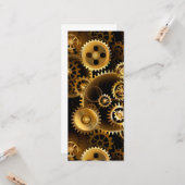 Naadloze Steampunk messing tandwielen Kaart (Voorkant / Achterkant in situ)
