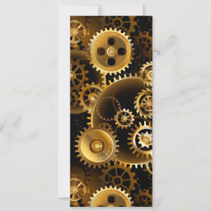 Naadloze Steampunk messing tandwielen Kaart