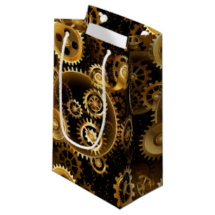 Naadloze Steampunk messing tandwielen Klein Cadeauzakje