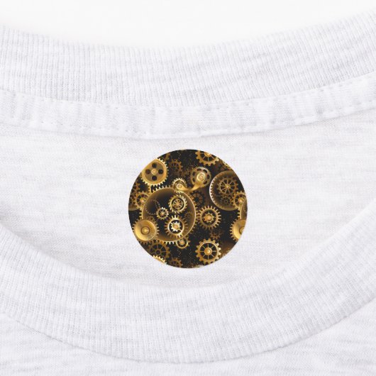 Naadloze Steampunk messing tandwielen Labels (Aangebracht)