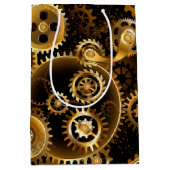 Naadloze Steampunk messing tandwielen Medium Cadeauzakje (Voorkant)