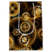 Naadloze Steampunk messing tandwielen Medium Cadeauzakje (Achterkant)
