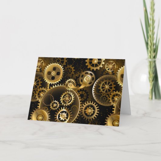Naadloze Steampunk Messing Tandwielen Programma (Voorkant)