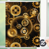 Naadloze Steampunk messing tandwielen Raamsticker (Huis)