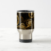 Naadloze Steampunk messing tandwielen Reisbeker (Center)