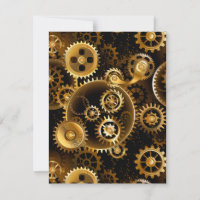 Naadloze Steampunk Messing Tandwielen