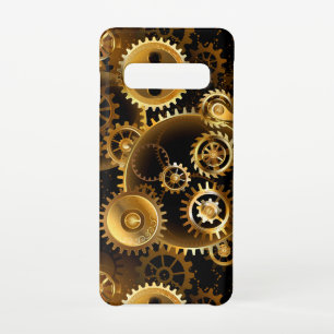 Naadloze Steampunk Messing Tandwielen Samsung Galaxy S10 Hoesje