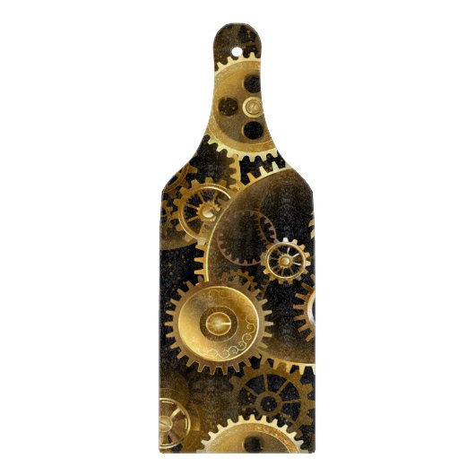 Naadloze Steampunk messing tandwielen Snijplank (Voorkant)