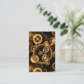 Naadloze Steampunk messing tandwielen Visitekaartje (Staand voorkant)