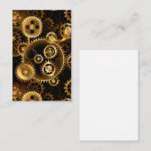 Naadloze Steampunk messing tandwielen Visitekaartje (Voorkant / Achterkant)