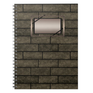Naadloze steenbakstenen plakken bruine grijze kleu notitieboek