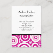 Naadloze Stippen, spots, cirkels - Roze wit Visitekaartje (Achterkant)