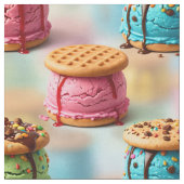 Naadloze Stof met Ijsje Koek Sandwiches (Close Up)