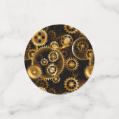 Naadloze Stoomtech Koperen Tandwielen Confetti (Kleine voorkant)