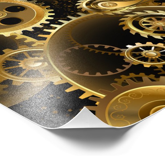 Naadloze Stoomtech Koperen Tandwielen Foto Afdruk (Hoek)