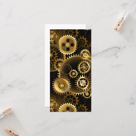 Naadloze Stoomtech Koperen Tandwielen Kaart (Voorkant / Achterkant in situ)