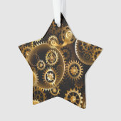 Naadloze Stoomtech Koperen Tandwielen Ornament (voorkant)