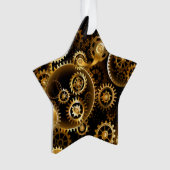 Naadloze Stoomtech Koperen Tandwielen Ornament (voorkant)