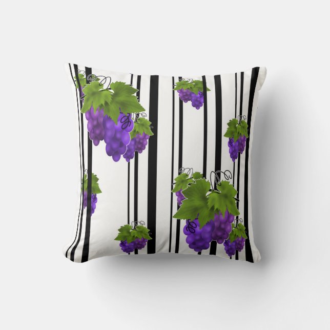 Naadloze streep druiven van abstracte cartoon kussen (Voorkant)