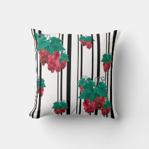 Naadloze streep druiven van abstracte cartoon kussen