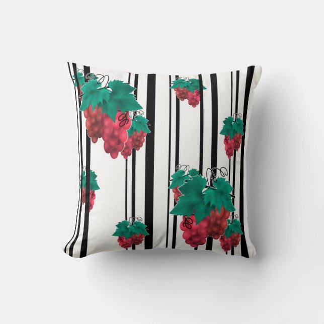 Naadloze streep druiven van abstracte cartoon kussen (Voorkant)