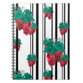 Naadloze streep druiven van abstracte cartoon notitieboek (Voorkant)