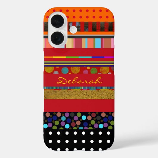 Naadloze strepen gepersonaliseerd Case-Mate iPhone case (Achterkant)