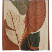 naadloze stroming | aards blad Abstract Douchegordijn (Voorkant)