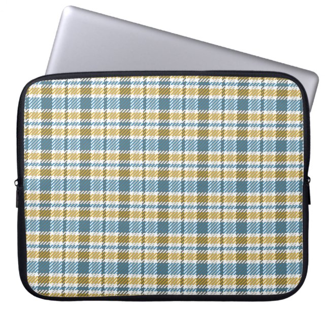 Naadloze tartan, vlekkelpatroon. Achtergrond. Vint Laptop Sleeve (Voorkant)