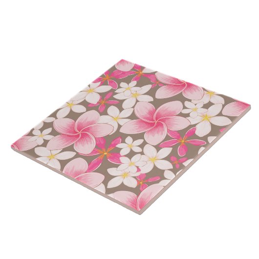 Naadloze tegel - tropische print tegeltje (Zijkant)