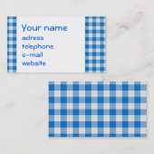 naadloze textuur van blauw en wit geblokkeerd begi visitekaartje (Voorkant / Achterkant)