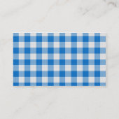 naadloze textuur van blauw en wit geblokkeerd begi visitekaartje (Achterkant)