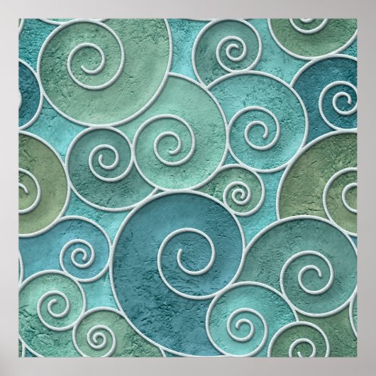 naadloze textuur van gipsplaten met een draaiend p poster (Voorkant)