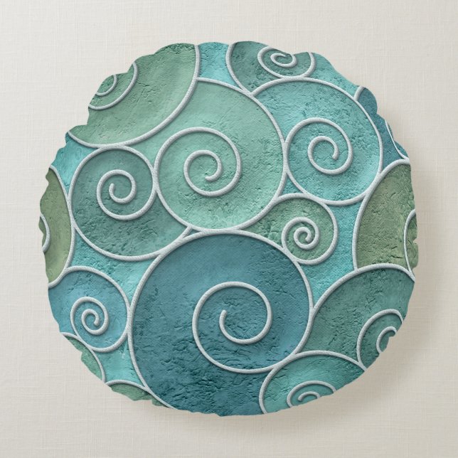 naadloze textuur van gipsplaten met een draaiend p rond kussen (Voorkant)