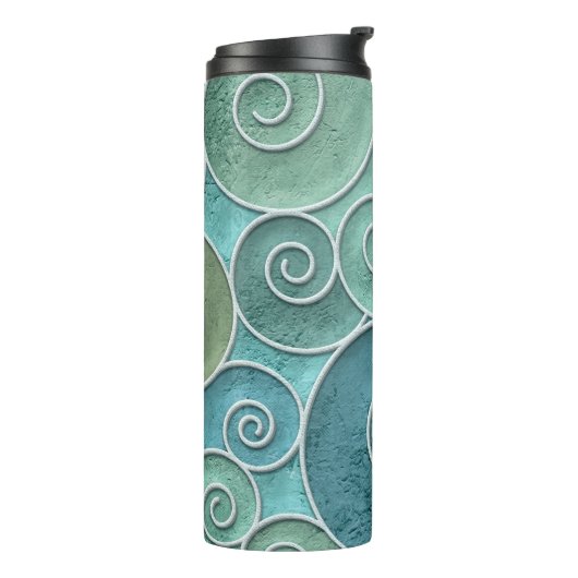 naadloze textuur van gipsplaten met een draaiend p thermosbeker (Gedraaid links)