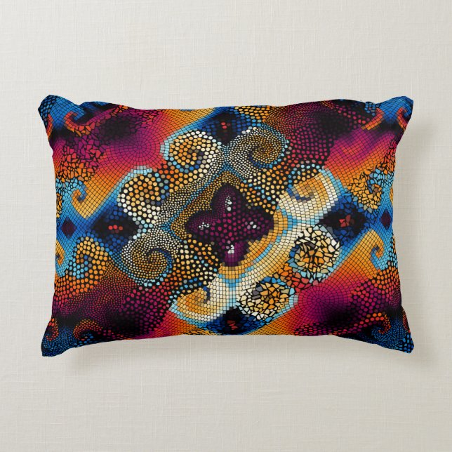  naadloze textuurachtergrond. Diagonale golven Accent Kussen (Voorkant)