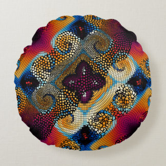  naadloze textuurachtergrond. Diagonale golven Rond Kussen