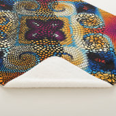  naadloze textuurachtergrond. Diagonale golven Sherpa Deken (3/4)