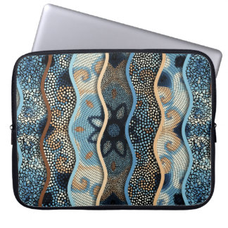  naadloze textuurachtergrond. Reddingsgolven of Laptop Sleeve
