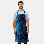 naadloze textuurachtergrond. Reddingsgolven of Schort (Gedragen)