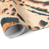 Naadloze tijger, luipaard en jaguar. Naadloze hand Cadeaupapier (Rol Hoek)