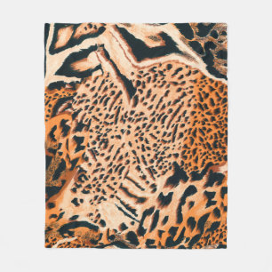 Naadloze tijger, luipaard en jaguar. Naadloze hand Fleece Deken